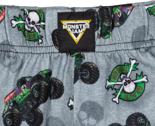 Vista 6 de Monster Jam Trucks - Conjunto de camiseta y pantalones de manga corta 5 NegroGris