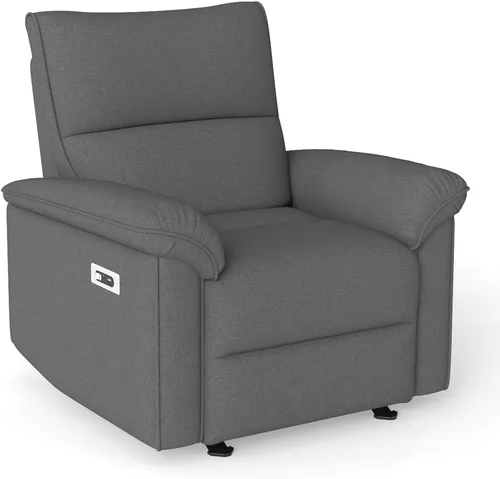 Vista 9 de cinkehome Reclinadores eléctricos de pared Hugger para espacios pequeños, reclinables eléctricos para caravanas con USB, moderna silla reclinable