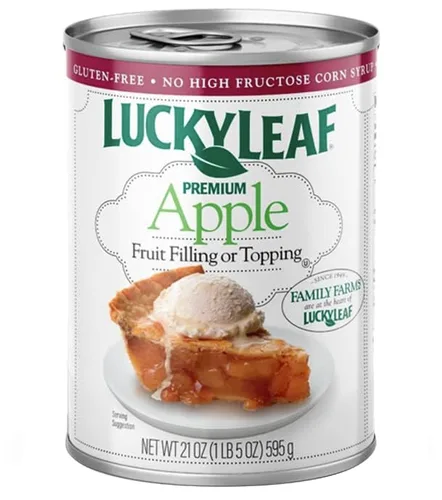 Vista 2 de Lucky Leaf Premium - Relleno o cobertura de tarta de manzana de 21 onzas, paquete de 4