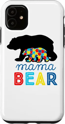 Vista 8 de Autism Awareness Mama Bear Autistic Mom Gift Case for iPhone 17