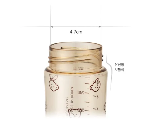 Vista 3 de Grosmimi Biberón PPSU, libre de BPA (6oz Bear_Pure Gold)