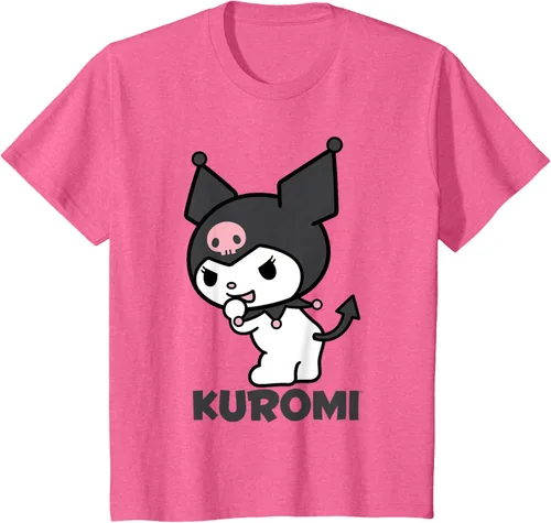 Vista 32 de Sanrio Kuromi - Camiseta con logotipo en la parte trasera Gris Oscuro