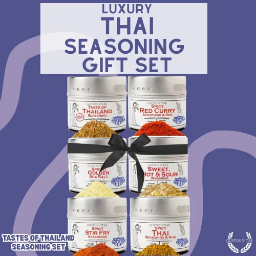 Vista 8 de Thai Seasonings Gourmet Set de regalo – Tastes of Thailand – Mezcla de especias artesanales – Paquete de seis – Sin OMG, totalmente natural, lote