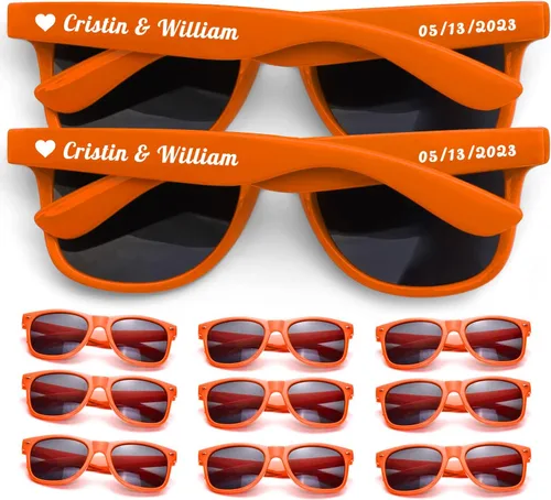 Vista 8 de Gafas de sol personalizadas para recuerdos de fiesta de boda, gafas de sol personalizadas a granel para hombres, padrinos de boda, adultos y mujeres