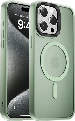 Vista 52 de Funda magnética fuerte para iPhone 12 Pro Max [Protección de grado militar de 10 pies] Compatible con MagSafe, funda protectora a prueba de golpes