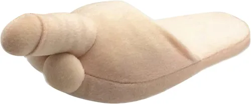 Vista 5 de Divertidas pantuflas de felpa unisex para adultos, regalo novedoso de broma, zapatos planos para interiores, antideslizantes, pantuflas peludas