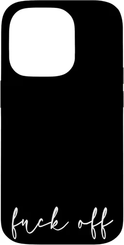 Vista 17 de Fuck Off - Carcasa para iPhone 17, diseño bohemio, con marco dorado, elegante y cursivo
