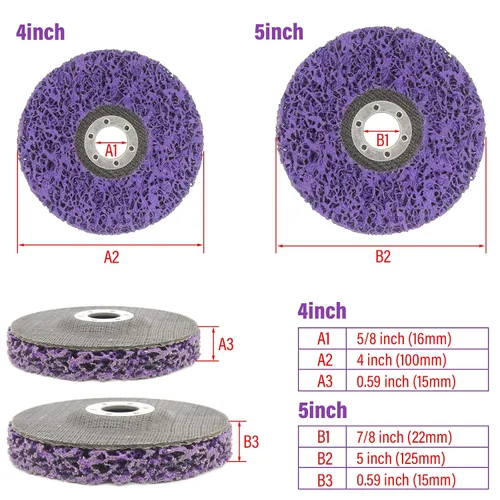Vista 6 de Paquete de 8 discos de tira para amoladora angular, rueda de extracción de óxido de pintura, discos comedores de pintura para amoladora angular