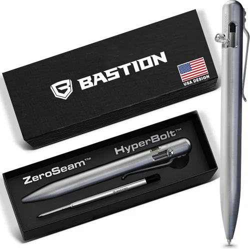 Vista 11 de BASTION® Bolígrafo de Acción de Cerrojo de Lujo, Bolígrafo Profesional Duradero con Punta Fina, Bolígrafo EDC, Bolígrafo Recargable de Tinta