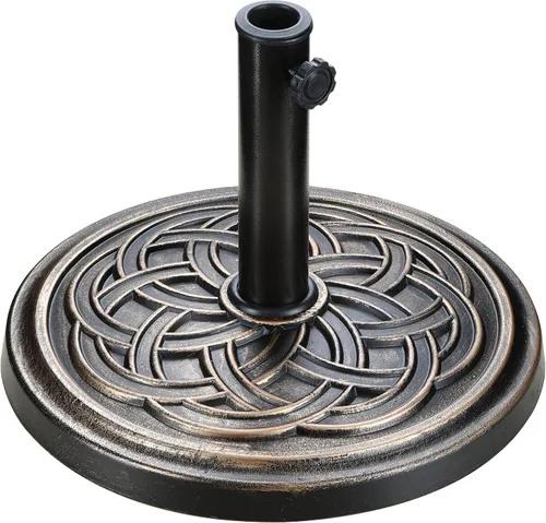 Vista 14 de Simple Deluxe - Base resistente para sombrilla de patio de 20" con soporte de acero, rellenable con agua, para exteriores, césped, jardín, redonda