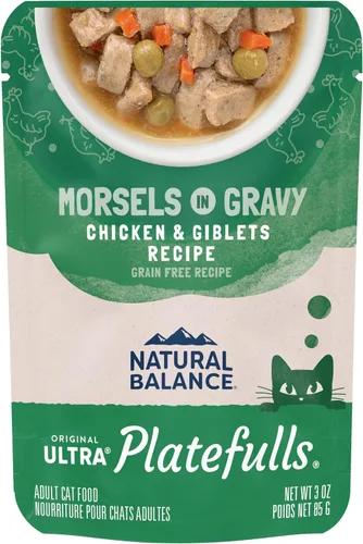 Vista 14 de Natural Balance - Comida húmeda para gatos adultos de interior, sin grano, fórmula Original Ultra Platefulls, receta de pollo y hígado de pollo