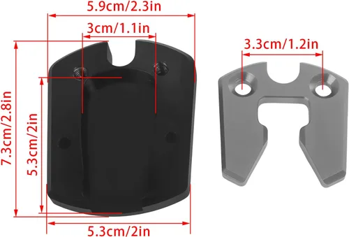 Vista 4 de Extensor de extensión de soporte para motocicleta compatible con Yamaha XMAX300 NMAX155 NMAX125 MT15 MT-125 CNC Aluminio Kickstand Foot Enlarger Pad