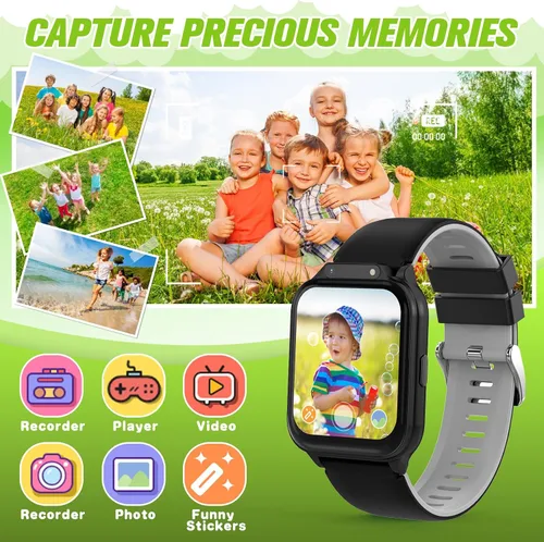 Vista 8 de Reloj inteligente para niños de 1.85 pulgadas con rastreador de fitness, monitor de sueño, más de 22/100 modos deportivos, esfera de bricolaje, IP68