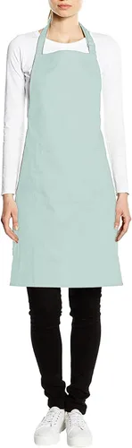 Vista 3 de Premier - Delantal con bolsillo para mujer, color blanco