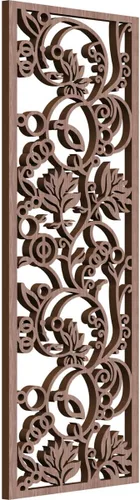 Vista 106 de Caspian Paneles de pared de madera con calado decorativo perforado, 9 3/8 pulgadas de ancho x 24 3/8 pulgadas de alto x 1/4 de alto, cereza