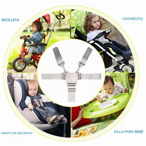 Vista 7 de Correa de repuesto para silla alta, Baby Trend - Arnés ajustable para silla alta de cinco puntos, accesorios para silla alta