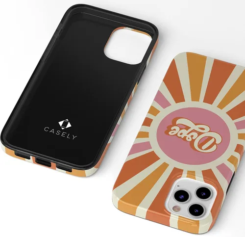 Vista 6 de Casely Funda para iPhone 11 Pro Max You're Dope Bloque de color retro Diseño clásico ultra delgado
