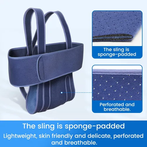 Vista 4 de Velpeau Cabestrillo de brazo para dormir, inmovilizador de hombro para niños, niños, niñas - Cabestrillo muy suave para desgarro del manguito
