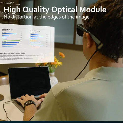 Vista 8 de Gafas AR/XR-VILINE - Lentes inteligentes para videojuegos, pantalla de video, ajuste de miopía, lentes de sol de brillo 1800, FHD adaptados