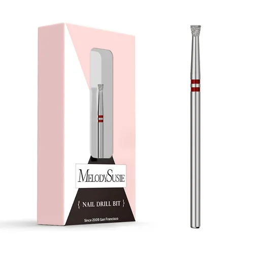 Vista 21 de MelodySusie Broca para uñas de limpieza de cutículas en forma de pera de 1.2mm, 3/32'', Limpiador profesional de carburo diamantado de seguridad