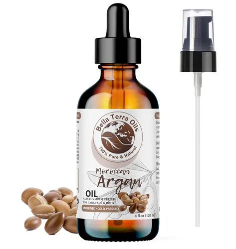 Vista 13 de Bella Terra Oils - Aceite de argán de 2 onzas - Aceite para el cabello encrespado, lleno de vitamina E y grasas Omega, el mejor suero para pieles