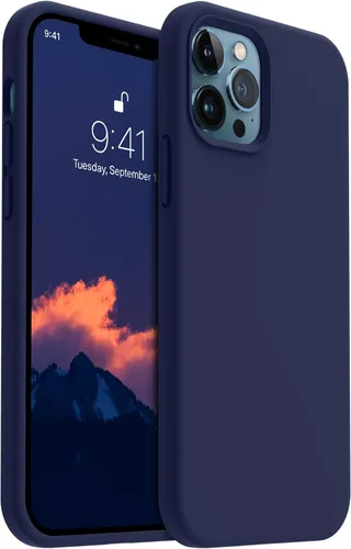 Vista 20 de AOTESIER - Funda a prueba de golpes diseñada para iPhone 12 Pro Max, funda de silicona líquida con [forro de microfibra suave antiarañazos]