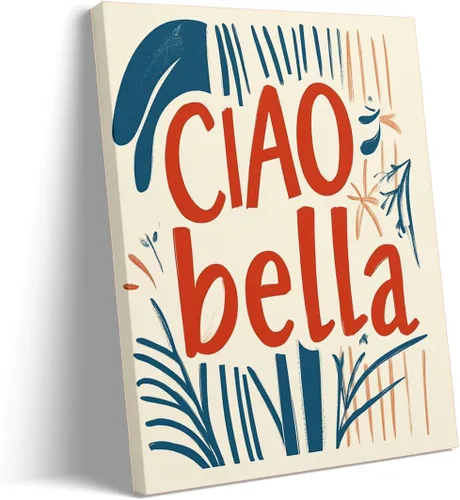 Vista 8 de Ciao, Bella, impresión italiana de verano, arte de pared de playa para habitación femenina o dormitorio, póster costero rosa moderno con limón