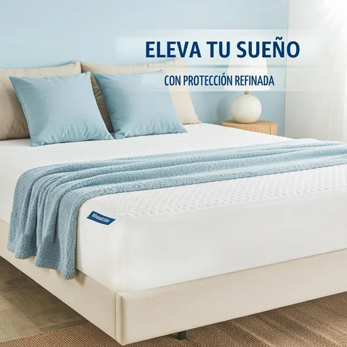 Vista 2 de Protector de colchón impermeable Tencel de lujo tamaño individual con bolsillo profundo, almohadilla refrescante de alta calidad, hipoalergénica