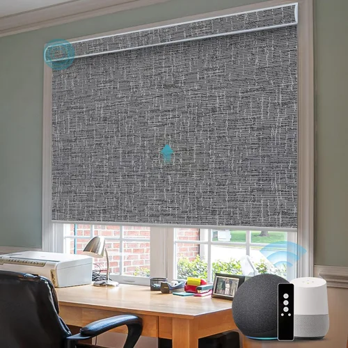 Vista 38 de SmartWings Z-Wave/Zigbee Smart - Persianas enrollables, vinilo beige Persianas motorizadas eléctricas 100% opacas con control remoto, persianas