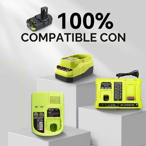 Vista 6 de P102 3.5Ah Paquete de 2 repuestos para batería Ryobi de 18 V P108