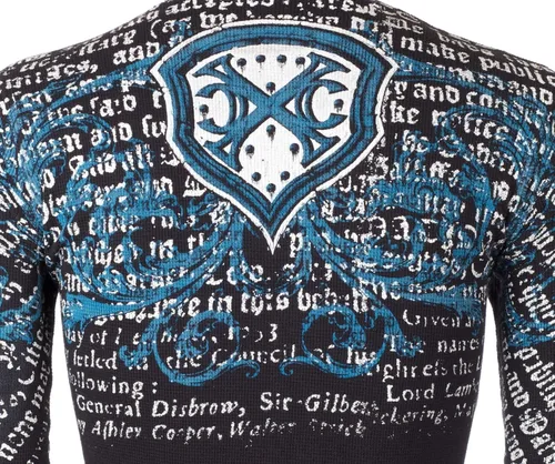 Vista 6 de Xtreme Couture by Affliction - Camisa térmica para hombre, color negro, Negro