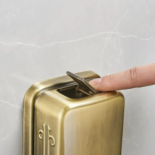 Vista 3 de Dispensador de jabón comercial montado en la pared, acero inoxidable, gran capacidad para jabón de manos, diseño antioxidante para baños, hoteles