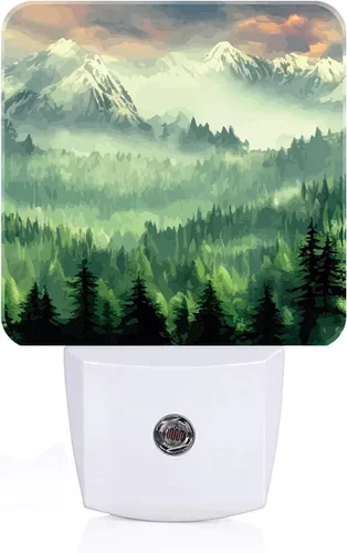 Vista 14 de Luz nocturna de varios hongos, enchufa a la pared con sensores de luz del atardecer al amanecer, luces nocturnas cálidas para dormitorio, baño