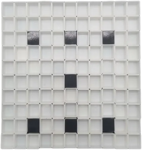 Vista 14 de Sartenes de acuarela con rayas magnéticas, 100 bandejas vacías de plástico blanco completo para pintura al óleo de acuarela o caja de lata de viaje