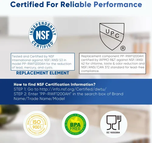 Vista 3 de PUREPLUS LT700P Certificado NSF 53&42 Reemplazo para LG ADQ36006101 Kenmore 469690, ADQ36006102, LFXS30766S, LFX28968ST, LFX31925ST, LFX31945ST