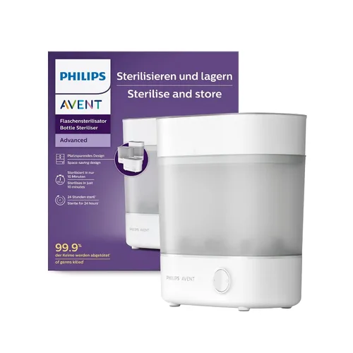 Vista 10 de Philips AVENT Esterilizador de vapor de microondas para biberones, chupetes, tazas y más, SCF281/05