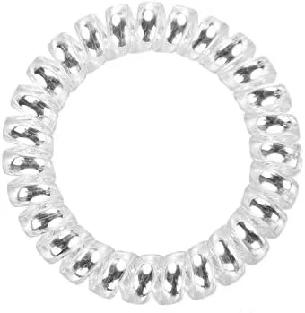 Vista 7 de Cable de teléfono para mujer, bandas elásticas para el cabello, bandas de goma para niñas, accesorios para el cabello (4 unidades, marrón)