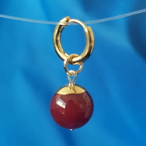 Vista 4 de 1 pieza de pendiente de bola de acero inoxidable para hombre mujer Halloween