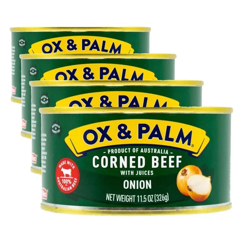 Vista 7 de Ox & Palm Carne en conserva con sabor a chile y ajo 11.5 onzas (paquete de 12)