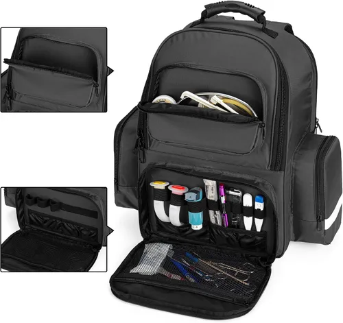 Vista 5 de Trunab Bolsa de primeros auxilios para trauma, mochila vacía, kits de emergencia médica, paquete de bolsa de salto para emergencias médicas, EMS