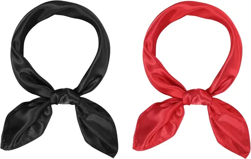 Vista 20 de American Trends Bufanda de seda para mujer, bufandas de satén para la cabeza, bufanda cuadrada para el cuello, bufanda ligera de seda como bandana