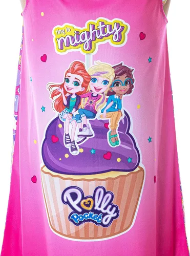 Vista 2 de INTIMO Polly Pocket Toys - Camisón de pijama para niñas Tiny Is Mighty, Multi