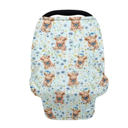 Vista 16 de Binienty Axolotl - Toldo para asiento de automóvil para mujer, diseño de delfín, con estampado de animales, para lactancia, estirable
