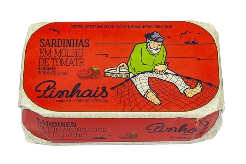 Vista 3 de Pinhais Sardinas enlatadas en salsa de tomate, 4.4 oz (paquete de 4)
