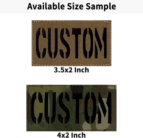 Vista 4 de Parche de señal de llamada IR personalizado Parche táctico reflectante infrarrojo personalizado con cierre de bucle de gancho