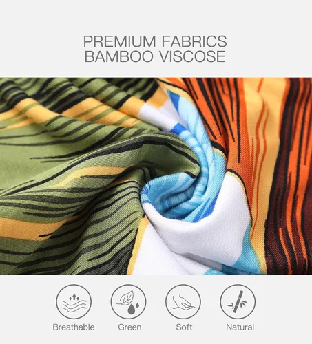 Vista 4 de Calzoncillos tipo bóxer para hombre, de viscosa de bambú, suave, cómodo, paquete múltiple