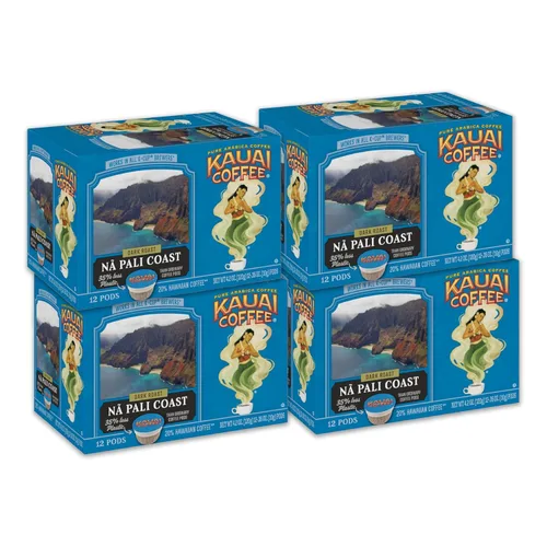 Vista 41 de Kauai Coffee Cápsulas K-Cup para cafeteras Keurig, café arábica, 10% hawaiano, tostado medio, aroma brillante con notas florales, descafeinado, 1