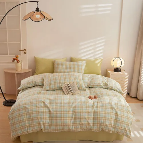 Vista 10 de VCLIFE - Juego de funda de edredón de algodón para cama individual, matrimonial, Queen, King, moderno, geométrico, juego de ropa de cama gris