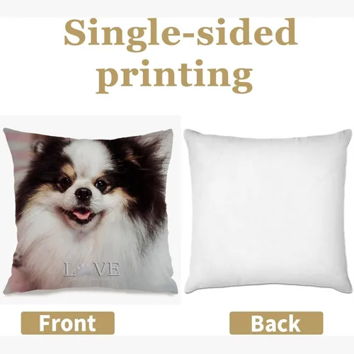 Vista 2 de One Photo Personalized Throw Pillow Case Where Your uploaded Image and Text Form a Unique Home décor Piece That Provides Warm Emotional Value and