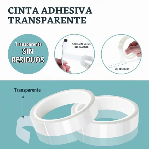 Vista 4 de MEBMIK 2 rollos de 20 mm x 33 m (108 pies) Cinta de calor transparente, cinta de alta temperatura resistente al calor, cinta de transferencia